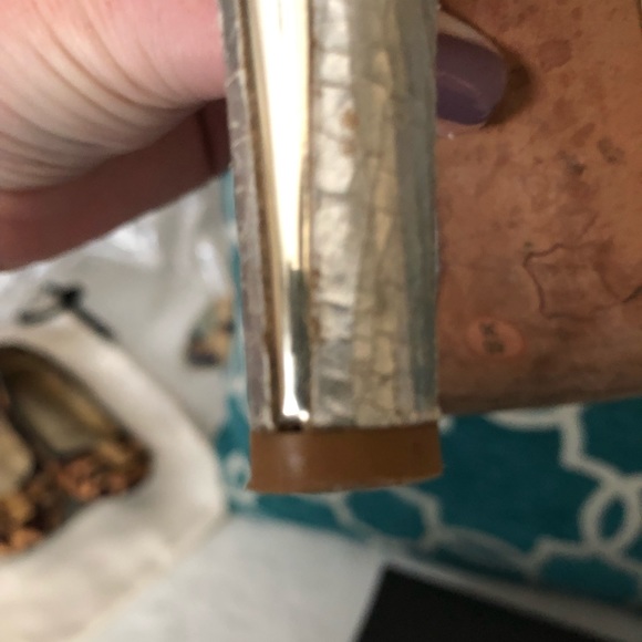 BCBG silver and gold tone dressy sandals - Picture 5 of 7